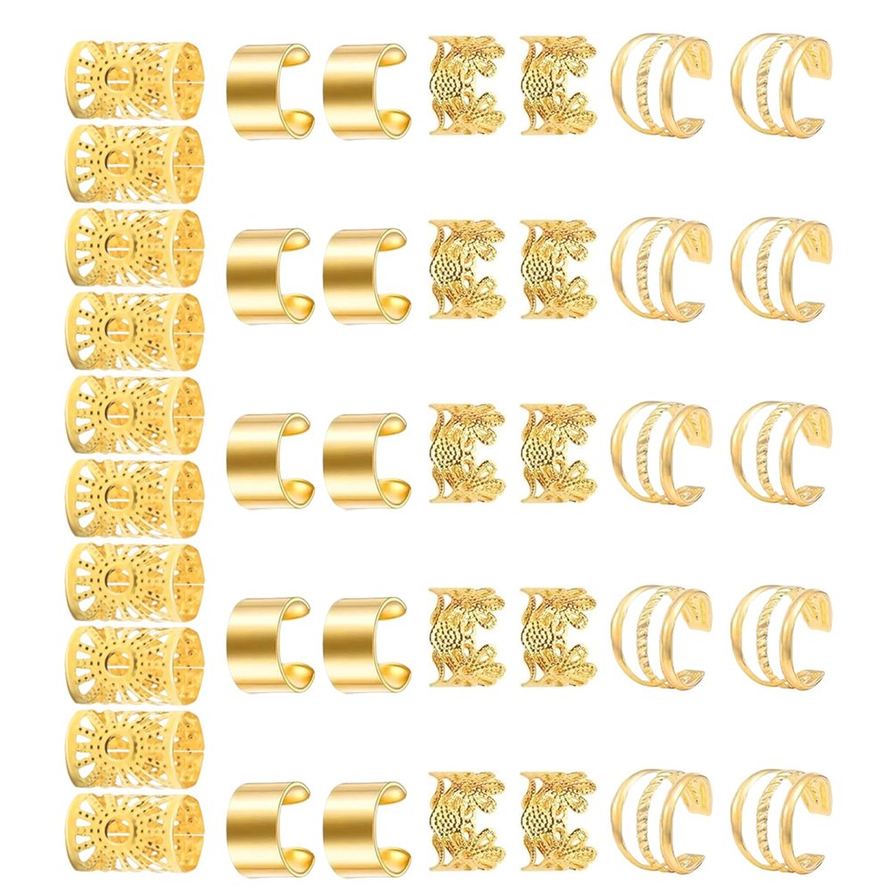 baojielai Crowns Dreadlock Hair Rings Enhances Styles Lightweight and Practical Hair Charm Easy To Use For Parties Festivals, as the pic show, Iron