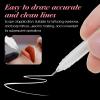 4 Packs Brow Mapping Pen, 4 Colors Eyebrow Microblading Marker Pens Eyebrow Makeup Position Mapping Mark Tools Brow Lamination Supplies for Eyebrow Lip Skin view 4