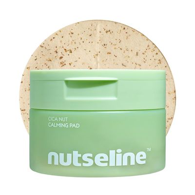 Nutseline Cica Nut Calming Pads 60 Sheets Korean Skincare Soothing & Hydrating Cooling Pads for Sensitive Skin, Niacinamide & Centella Extract, Redness & Irritation Relief