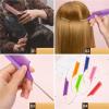 Hair Comb Steel Needle Professional Styling Plastic Heat Resistant Anti-Static Braiding Rat Tail Curved Parting Comb Barber Accessories(Si purple) view 3