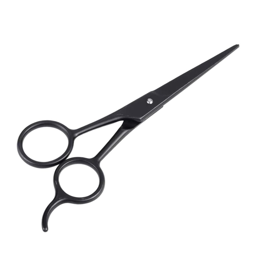 IWOWHERO Stainless Steel Beard Scissors Hairdressing Scissors Men Grooming Kit Eyebrow Razor for Daily Use