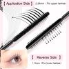 2PCS Lengthening Black Mascara for Fine Short Lashes & Older Women  Quick-Drying, Smudge-Proof & Waterproof, Natural-Looking Length, Dual-Sided Brush, Swivel Brush Handle, Glides to Every Lash Angle view 2