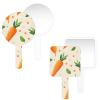 LANYANYQ Multi Purpose Hand Mirror Vegetables Carrots with Distortion Free Reflection, 6.7 x 3.95 in, Small Cute Orbicular Hand Mirror view 1