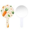 LANYANYQ Multi Purpose Hand Mirror Vegetables Carrots with Distortion Free Reflection, 6.7 x 3.95 in, Small Cute Orbicular Hand Mirror view 3