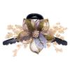 Copper Wire Rhinestones Hair Clips for Women, Large Plastic Hand-woven High-level Design Metal Jaw Clip Flower Crystal Claw Barrettes Styling Accessories for Ladies Thick Thin Hair (Champagne Flower) view 1