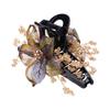 Copper Wire Rhinestones Hair Clips for Women, Large Plastic Hand-woven High-level Design Metal Jaw Clip Flower Crystal Claw Barrettes Styling Accessories for Ladies Thick Thin Hair (Champagne Flower) view 2