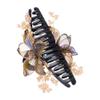 Copper Wire Rhinestones Hair Clips for Women, Large Plastic Hand-woven High-level Design Metal Jaw Clip Flower Crystal Claw Barrettes Styling Accessories for Ladies Thick Thin Hair (Champagne Flower) view 3