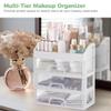 3-Drawer Cosmetic Organizer, Storage Box for Makeup, Vanity, Bathroom, White view 4