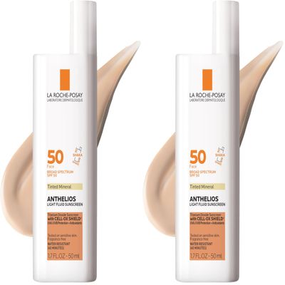 La Roche-Posay Anthelios Tinted Sunscreen SPF 40+, Broad Spectrum SPF + Antioxidants, Titanium Dioxide & Zinc Oxide Sunscreen, 4 Flexible Shades With No White Cast, Oil Free & Oxybenzone Free