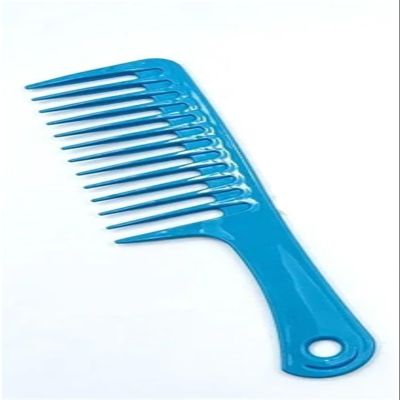 Hair Comb Plastic Wide Tooth Smooth Hair Comb(Blue flower)