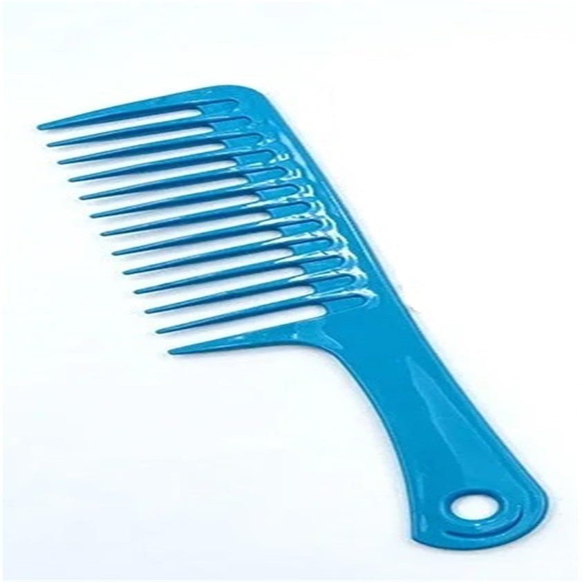 Hair Comb Plastic Wide Tooth Smooth Hair Comb(Blue flower)