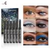 COOL STORY 6pcs different color eye shadow sticks, cream, brightens and enhances the eyes, long-lasting, waterproof, and sweatproof, suitable for creating smoky eye makeup(C) view 2