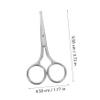 PLAFOPE 2pcs Stainless Steel Eyebrow Scissors Double Head Hair Removal for Men Face Eyebrow Beard Nose Manual Beauty Tool view 2