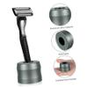 BIUDECO Practical Aluminum Alloy Shaving Razor Stand for Men Durable Space-saving Organizer with Slip-resistant Base for Tidy Washroom Storage view 3