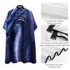 Blue Color Dragon Hair Dressing Gown Cape Hair Cutting Cloak - Adjustable Salon Cape Apron for Barbers, Easy Clean view 4