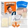 Wokaar Ear Hair Removal Kit for Nose and Eyebrow | 100 g Wax, 30 Sticks | Nose Wax Kit for Men and Women | Includes Balm Wipes,Earplugs, Ear Protectors | Lasts up to 5 Weeks | No Microwave Needed view 1