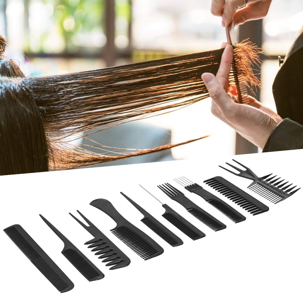 Professional Circuit Combtar Barber Baydressing Pein para pentear para pentear a cor preta