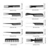 Professional Circuit Combtar Barber Baydressing Pein para pentear para pentear a cor preta view 2