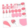 PACKOVE 1 Set 27 Pcs Facial Mask Tool Set Medium Sized Reusable Mixing Bowls Applicator Brushes and Measuring Spoons for Skincare Makeup and Home Use Pink view 4