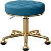 Seodradow Leather Roller Stool, Round Swivel Stool, Beauty Salon Massage Salon Spa Tattoo Work Stool(Size:One Size,Color:Navy Blue) view 1