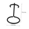 BIUDECO Portable Shaving Holder Rack Dual Bracket Design for Razor Shaving Brush Soap Bowl Storage Beauty Tool Holder for Home Shop Sleek Black Finish view 3
