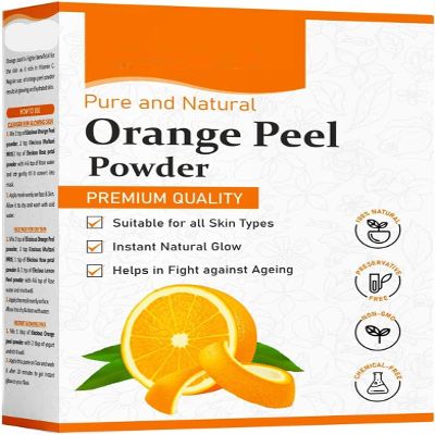 DT Orange Peel Powder for Skin and Face (200 Grams) | No Chemical, No Preservative | Help in Tan Removal, Face Cleansing and Make Skin Glowing