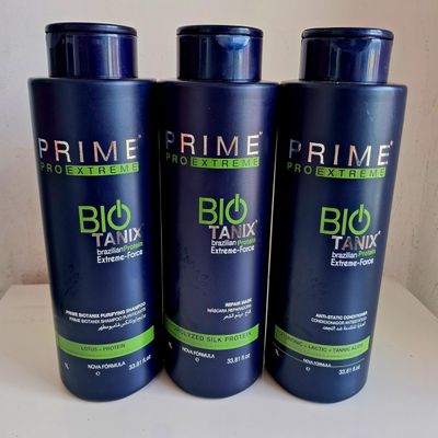 Kit Completo Bio Tanix Prime Pro Extreme / Brazilian Keratin Professional Kit-Sem Formol 3x1L / Shampoo, Mascara e Ativo