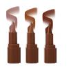 3 Colors 2 in 1 Lip Liner and Lipstick Combo Set, Matte Brown Lip LinerSmudging FormulaLong LastingSilky and SmoothCreamy Lip Pencil Crayon, Tapered Design Create Gradient Lip Makeup 02+04+06 view 1