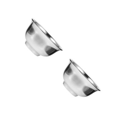 Beaupretty 2pcs Stainless Steel Shaving Bowl for Men Foaming Tool for Barber Shaving Soap - Design for Home Use Random Style