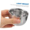 Beaupretty 2pcs Stainless Steel Shaving Bowl for Men Foaming Tool for Barber Shaving Soap - Design for Home Use Random Style view 2