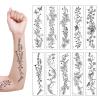 10 Sheets Temporary Tattoos for Adults, Fake Tattoo Stickers with Realistic Floral, Henna, Branch & Minimalist Designs - Long-Lasting Waterproof Body Art for Women Girls for Arm, Ankle, Wrist view 1