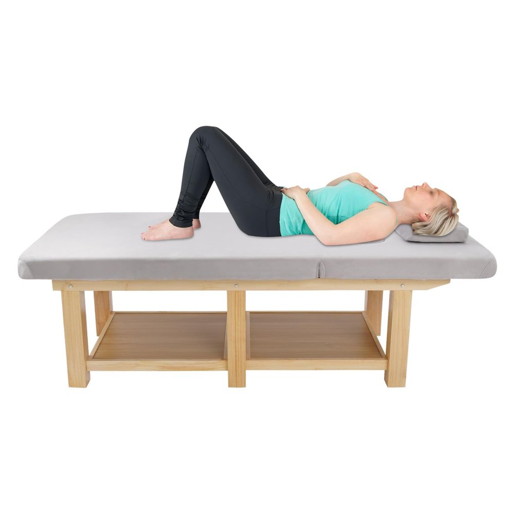 CNCEST Wide Massage Bed, 0-45 Backrest Adjustment Physical Treatment Bed, Spa Facial Beds for Beauty, Hairdressing, Spiritual Treatment, Rehabilitation 75 x 32 x 24in (Grey)