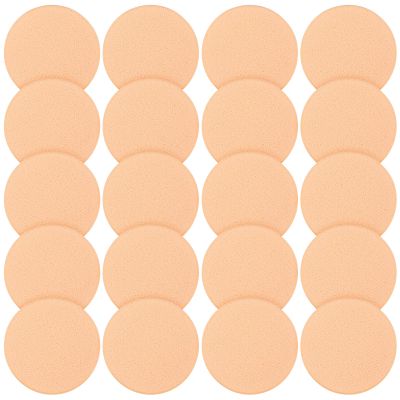 20 Pcs Make Up Sponges For Foundation, Round Makeup Sponges, Nude Round Makeup Sponge, Cosmetic Foam Rounds Cosmetic Sponge for Liquid Foundation Cream Concealer, Wet and Dry Dual Use