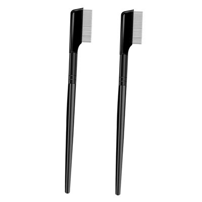 ARTSEWPLY 2pcs Professional Eyebrow Eyelash Comb Makeup Brow Comb Grooming Tool Portable Steel Needle Lash Separator for Daily Use