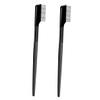 ARTSEWPLY 2pcs Professional Eyebrow Eyelash Comb Makeup Brow Comb Grooming Tool Portable Steel Needle Lash Separator for Daily Use view 1