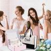Bridal Shower Gifts7-Piece Birde Gift Set with Tumbler, Tote, Slippers, Makeup Bag & More-Gift for Bride to be Bachelorette Gifts for Her-Bridal Shower Decorations view 2