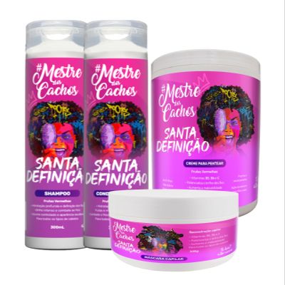 Kit Completo Santa Definio 3x300ml + 1kg Mestre Dos Cachos/Linha Santa Definio