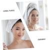 DECOMELODY 2pcs Microfiber Hair Dryer Cap Pink Towel for Bathroom Absorbent Hair Turban Towel view 4