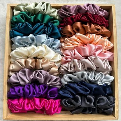 SANCTIFIED Premium Satin Silk Scrunchies for Women/Girls Pack of 12 Multicolored High-Elastic Hair Ties No Crease, Gentle on Hair, Perfect for Daily Use, Gifts & Hairstyles