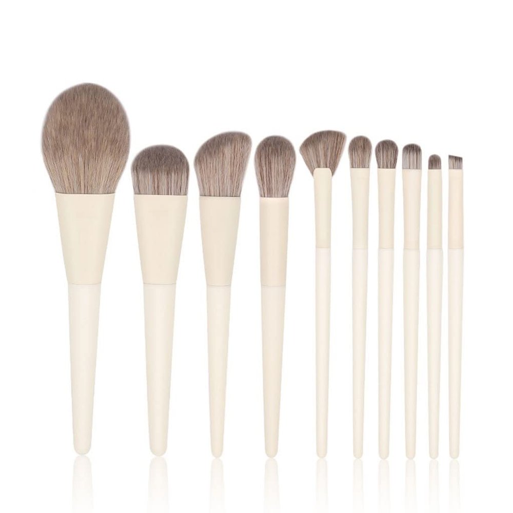 10 Brushes Set Large Loose Powder Brush Beauty Tools Eye Shadow Brush
