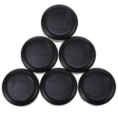 ARTSEWPLY 6Pcs Eyeshadow Replacement Box Compact Case Makeup Tool for Tidy Storage Travel Black Matte Empty Makeup Plate for Shades Blush Foundations