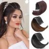 Hair Buns, Synthetic Hair Fluffer Comb Raising Cushion for Ultimate Volume,Ideal for Women & Girls' Bun Styling Hairpieces For Women(Light brown) view 2
