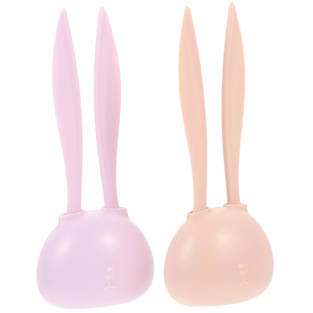 BELLIFFY 4Pcs Portable Eyebrow Razor Trimmer with Non-Slip Handle Rabbit Design Eyebrow Cutter for Women Compact Mini Face Razors for Precise Grooming and Travel Makeup Tool