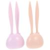 BELLIFFY 4Pcs Portable Eyebrow Razor Trimmer with Non-Slip Handle Rabbit Design Eyebrow Cutter for Women Compact Mini Face Razors for Precise Grooming and Travel Makeup Tool view 1