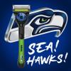 Gillette Labs Special NFL Seahawks Edition Shaving Razor for Men - 1 Handle, 4 Razor Blade Refills & Magnetic Stand, GilletteLabs with Exfoliating Bar view 2