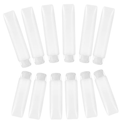 Ipetboom 12pcs Refillable Travel Lotion Storage Tubes Portable Hose Bottles for Toiletries Leak Cosmetic Organizer for Business Trips and Travel