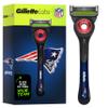 Gillette Labs Special NFL Patriots Edition Shaving Razor for Men - 1 Handle, 4 Razor Blade Refills & Magnetic Stand, Holiday Gifts for Men, GilletteLabs with Exfoliating Bar view 1