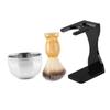GALPADA 1set Men Shaving Brush Kit Shaving Bowl Comfortable Brush Holder and Rustproof for Daily Grooming and for Him view 1