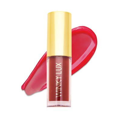 Winky Lux Enchanted Very There Lip Oil - Hydrating Nude Brown Tint with Jojoba Oil, Non-Sticky Glossy Lip Oil, Tinted Brown Gloss for Juicy Lips & Soft Vanilla Scent
