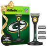 Gillette Labs Special NFL Packers Edition Shaving Razor for Men - 1 Handle, 4 Razor Blade Refills & Magnetic Stand, Holiday Gifts for Men, GilletteLabs with Exfoliating Bar view 1